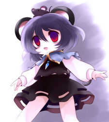 Rule 34 | 1girl, animal ears, empty eyes, female focus, grey hair, jewelry, mouse (animal), mouse ears, mouse tail, nazrin, pendant, red eyes, short hair, solo, tail, touhou, yume shokunin