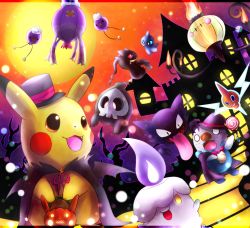 Rule 34 | alternate color, artist request, balloon, blue eyes, brown eyes, candle, candy, chandelure, costume, creatures (company), drifloon, fire, food, game freak, gen 1 pokemon, gen 3 pokemon, gen 4 pokemon, gen 5 pokemon, ghost, glowing, glowing eyes, halloween, hat, haunter, jack-o&#039;-lantern, litwick, lollipop, nintendo, no humans, oshawott, pikachu, pokemon, pokemon (creature), red eyes, rotom, shiny pokemon, shuppet, smile, tongue, top hat, witch hat
