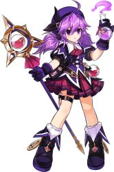 Rule 34 | 1girl, ahoge, aisha landar, alchemist, artist request, ascot, elsword, flask, full body, gloves, hat, holding, holding flask, holding staff, legs apart, looking at object, low twintails, medium hair, official art, pleated skirt, puffy sleeves, purple ascot, purple eyes, purple footwear, purple gloves, purple hair, purple hat, purple shirt, purple skirt, round-bottom flask, shirt, shoes, skirt, socks, solo, staff, standing, thighlet, transparent background, twintails, white socks, wiz magician (elsword)