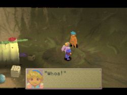 Rule 34 | 1boy, 1girl, animated, animated gif, blonde hair, blue hair, blush, breath of fire, breath of fire iv, capcom, english text, looking down, male pubic hair, nina (breath of fire iv), nude, penis, pixel art, pubic hair, ryuu (breath of fire iv), wings