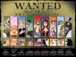 Rule 34 | :d, :p, black hair, blonde hair, brook (one piece), chef, franky (one piece), hat, money, monkey d. luffy, nami (one piece), nico robin, oda eiichirou, one eye closed, one piece, open mouth, reindeer, roronoa zoro, sanji (one piece), smile, sogeking, straw hat, sword, swordsman (fgo516824681), tattoo, tongue, tongue out, tony tony chopper, usopp, wanted, wanted poster, weapon, wink