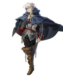 Rule 34 | 1boy, arrow (projectile), blue eyes, boots, capelet, dark skin, dark-skinned male, eyepatch, fire emblem, fire emblem fates, fire emblem heroes, full body, highres, hood, hoodie, male focus, niles (fire emblem), nintendo, official art, quiver, solo, transparent background, white hair, yura (ub4u)