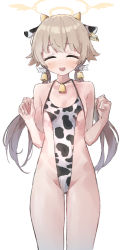 Rule 34 | 1girl, animal print, blue archive, cow print, epi zero, hifumi (blue archive), highres, solo, swimsuit