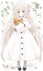 Rule 34 | .live, 1girl, absurdres, animal, animal ears, bad id, bad pixiv id, bag, baguette, bell, beret, black gloves, blue eyes, blush, boots, bread, capelet, closed mouth, commentary request, dress, floral background, flower, food, frilled dress, frills, full body, fur-trimmed capelet, fur trim, gloves, grey footwear, grey hair, grey rose, grocery bag, hat, highres, hugging object, long hair, long sleeves, looking at viewer, merry milk, puffy long sleeves, puffy sleeves, sheep, sheep ears, shopping bag, sleeves past wrists, solo, standing, tsukiyo (skymint), very long hair, virtual youtuber, white background, white capelet, white dress, white flower, white hat