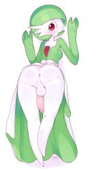 Rule 34 | 1futa, absurdres, against wall, animal penis, anus, artist name, ass, blush, breasts, colored skin, creatures (company), erection, from behind, full body, futanari, game freak, gardevoir, gen 3 pokemon, green hair, green skin, hands up, highres, kneepits, leg up, looking at viewer, looking back, male focus, multicolored skin, newhalf, nintendo, open mouth, penis, perineum, pokemon, pokemon (creature), presenting, puffy chest, red eyes, scorci, short hair, signature, simple background, small breasts, solo, standing, standing on one leg, testicles, trap, tucked penis, two-tone skin, uncensored, white background, white skin