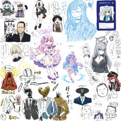 Rule 34 | 6+boys, 6+girls, android (blue archive), ayane (blue archive), beatrice (blue archive), binah (blue archive), bkhayatej, black suit, black suit (blue archive), blue archive, chesed (blue archive), doodle sensei (blue archive), double v, formal, golconda &amp; decalcomania (blue archive), hieronymus (blue archive), hifumi (blue archive), highres, hina (blue archive), hoshino (blue archive), hoshino (swimsuit) (blue archive), ichika (blue archive), iroha (blue archive), kayoko (blue archive), maestro (blue archive), makoto (blue archive), mika (blue archive), multiple boys, multiple girls, nodoka (blue archive), nonomi (blue archive), plana (blue archive), rice, sensei (blue archive), serika (blue archive), shigure (blue archive), shiroko (blue archive), shiroko terror (blue archive), suit, v, white background, yu-gi-oh!, yuuka (blue archive)