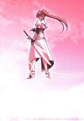 Rule 34 | 00s, closed eyes, laevatein (nanoha), lyrical nanoha, magic circle, mahou shoujo lyrical nanoha, mahou shoujo lyrical nanoha a&#039;s, mahou shoujo lyrical nanoha strikers, pink hair, pink theme, ponytail, signum, solo, sword, weapon, whip sword