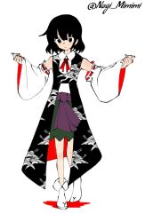 Rule 34 | 1other, androgynous, black coat, black eyes, black hair, closed mouth, coat, collared shirt, commentary request, detached sleeves, enraku tsubakura, green hakama, hakama, hakama short skirt, hakama skirt, hands up, japanese clothes, koto (mmkt 463510), len&#039;en, long sleeves, neck ribbon, no headwear, other focus, red ribbon, ribbon, ribbon-trimmed sleeves, ribbon trim, shirt, short hair, skirt, sleeveless, sleeveless coat, sleeveless shirt, solo, tabi, white shirt, white sleeves, wide sleeves