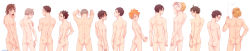 Rule 34 | 6+boys, absurdres, ass, azumane asahi, back, brown hair, cigarette, ennoshita chikara, from behind, glasses, haikyuu!!, headband, highres, hinata shouyou, kageyama tobio, looking back, male focus, multiple boys, nagakyabetsu, nishinoya yuu, nude, orange hair, sawamura daichi, short hair, smoking, sugawara koushi, takeda ittetsu, tanaka ryuunosuke, tsukishima kei, ukai keishin, yamaguchi tadashi