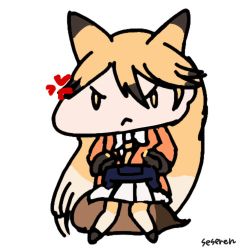 Rule 34 | 1girl, anger vein, animal ears, animated, animated gif, controller, fox ears, game controller, kemono friends, long hair, lowres, playstation controller, seseren
