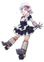 Rule 34 | 1girl, :d, absurdres, alternate costume, android, enmaided, hat, highres, joints, maid, nintendo, open mouth, poppi (xenoblade), poppi alpha (xenoblade), purple hair, risumi (taka-fallcherryblossom), robot joints, short hair, simple background, smile, solo, twintails, white background, xenoblade chronicles (series), xenoblade chronicles 2, xenoblade chronicles (series), xenoblade chronicles 2