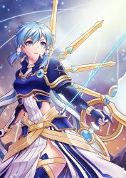 Rule 34 | 1girl, absurdres, armor, asada shino, blue armor, blue eyes, blue hair, blue thighhighs, bow (weapon), breastplate, hair between eyes, highres, holding, holding bow (weapon), holding weapon, md5 mismatch, missyouone1812, open mouth, outdoors, resolution mismatch, shoulder armor, side slit, sidelocks, sinon, sinon (solus), sky, solo, source smaller, standing, star (sky), starry sky, sword art online, sword art online: alicization, sword art online: alicization - war of underworld, thighhighs, thighs, weapon