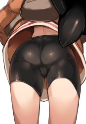 Rule 34 | 1girl, anchor, ass, between legs, between thighs, bike shorts, cameltoe, from below, guilty gear, head out of frame, hood, hoodie, karukan (monjya), legs, lower body, may (guilty gear), solo, standing, tagme, thigh gap, thighs, tomboy, upskirt