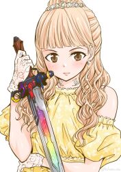 Rule 34 | 1girl, abe tsukumo, blonde hair, dress, highres, ohsama sentai king-ohger, princess, ran himeno, super sentai, yellow eyes