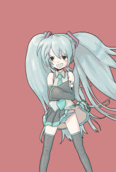Rule 34 | 1girl, crossed arms, hatsune miku, panties, solo, striped clothes, striped panties, thighhighs, twintails, underwear, vocaloid, wind, wind lift, yokoyoko