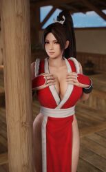 Rule 34 | 1girl, 3d, 6cw8, absurdres, breasts, dead or alive, dead or alive 5 last round, dead or alive 6, fatal fury, highres, king of fighters xv, large breasts, shiranui mai, snk, the king of fighters