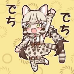 Rule 34 | 1girl, animal costume, animal ear fluff, animal ears, animated, cat ears, cat girl, cat tail, geoffroy&#039;s cat (kemono friends), kemono friends, kemono friends v project, mabuta (mbt), simple background, solo, tail, video, virtual youtuber