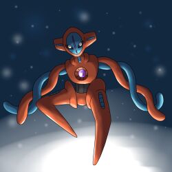 Rule 34 | creatures (company), deoxys, deoxys (normal), expressionless, game freak, gen 3 pokemon, looking at viewer, mythical pokemon, nintendo, no humans, pokemon, pokemon (creature), shaded face, shadow (modeler3622), solo, space, tentacles