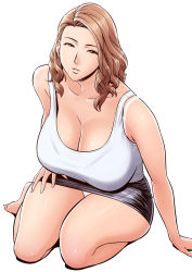 Rule 34 | 1girl, breasts, cleavage, highres, huge breasts, looking at viewer, mishima yumi, ootake nami, solo, tatsunami youtoku, twin milf