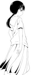 Rule 34 | 1girl, glasses, greyscale, itamochi, lineart, monochrome, ponytail, saki (manga), solo, tsujigaito satoha