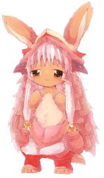 Rule 34 | 10s, brown eyes, rabbit, furry, highres, made in abyss, nanachi (made in abyss), pink hair, smile, wa hito uppe