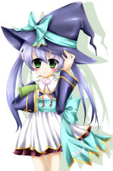 Rule 34 | book, hat, houtou, koihime musou, light purple hair, ribbon, solo, twintails, witch hat, yellow eyes