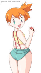 Rule 34 | 1girl, absurdres, ass, creatures (company), from behind, game freak, highres, huge ass, looking at viewer, looking back, misty (pokemon), nintendo, orange hair, pokemon, pokemon (anime), pokemon (classic anime), solo, tagme, thick thighs, thighs, toshiso (artist), wide hips