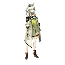 Rule 34 | 1girl, animal ear fluff, animal ears, arknights, bare shoulders, cat ears, closed mouth, detached collar, dress, green eyes, green hair, high heels, jacket, jewelry, kal&#039;tsit (arknights), long sleeves, looking at viewer, lowlight kirilenko, material growth, official art, oripathy lesion (arknights), short hair, solo, stethoscope, syringe, transparent background, watch, white hair, wristwatch