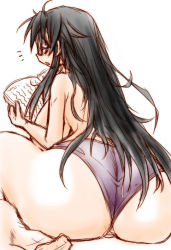 Rule 34 | 00s, 1girl, ass, black hair, book, breasts, glasses, hip focus, hirowa nagi, huge ass, large breasts, long hair, open mouth, read or die, solo, wide hips, yomiko readman