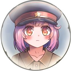 Rule 34 | + +, 1girl, antenna hair, blush, closed mouth, commissar command squad (company of heroes), company of heroes, hair between eyes, hat, long hair, lowres, military, military hat, military uniform, orange eyes, original, pink hair, portrait, short hair, solo, soviet, soviet army, thick eyebrows, uniform, world war ii, zhainan s-jun
