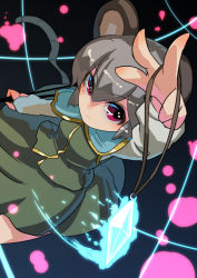 Rule 34 | 1girl, animal ears, capelet, dowsing rod, grey hair, hashiro, jewelry, mouse ears, mouse tail, nazrin, pendant, red eyes, short hair, solo, tail, touhou