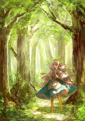 Rule 34 | 18 (backstreetno18), 1girl, blonde hair, day, dress, forest, kagerou project, kozakura marry, leaf, long hair, nature, outdoors, plant, red eyes, scenery, solo, tree, very long hair