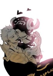 Rule 34 | 2boys, age difference, artist request, green hair, kiss, multiple boys, one piece, roronoa zoro, sleeping, source request, tony tony chopper