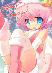 Rule 34 | 10s, 2012, animal ears, bell, blue eyes, blush, breasts, cat ears, cat tail, christmas, fang, hat, kourourin, large breasts, open mouth, original, pink hair, sack, santa hat, tail