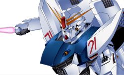 Rule 34 | commentary request, energy sword, f91 gundam, glowing, glowing eyes, gundam, gundam f91, holding, holding sword, holding weapon, humanoid robot, kagiyama (clave), mecha, no humans, robot, simple background, sword, weapon, white background