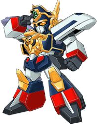 Rule 34 | chibi, clenched hand, lowres, mecha, might gaine, no humans, official art, orange eyes, robot, salute, science fiction, super robot, super robot wars, super robot wars x, transparent background, yuusha series, yuusha tokkyuu might gaine