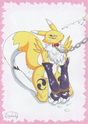 Rule 34 | digimon, digimon (creature), fluffy, fox girl, fox tail, furry, furry female, renamon, tail