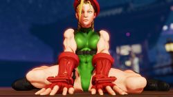 Rule 34 | 1girl, 3d, absurdres, antenna hair, bare shoulders, blonde hair, blue eyes, braid, breasts, cammy white, clenched hand, covered navel, curvy, full body, gloves, green leotard, hat, highleg, highleg leotard, highres, leotard, lips, long hair, looking at viewer, medium breasts, red gloves, red hat, ryona, screencap, shiny clothes, sitting, sky, smile, solo, street fighter, street fighter v, thighs, third-party edit, thong leotard, twin braids, very long hair, wide hips