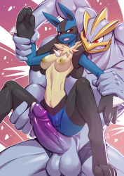 Rule 34 | 1boy, 1girl, absurdres, alanscampos, angry, breasts, clenched teeth, creatures (company), erection, eyelashes, fur trim, furry, game freak, gen 1 pokemon, gen 4 pokemon, highres, huge penis, imminent penetration, lucario, machamp, medium penis, nintendo, nipples, nude, penis, pokemon, pokemon (creature), precum, pussy, red eyes, sex, size difference, spikes, teeth, testicles, uncensored, veins, veiny penis