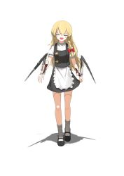 Rule 34 | 1girl, :d, absurdres, apron, arm blade, black footwear, black skirt, black vest, blonde hair, bow, braid, breasts, closed eyes, commentary request, cookie (touhou), cyberpunk (series), full body, hair bow, highres, joints, kirisame marisa, long hair, mantis blades (cyberpunk), mary janes, medium bangs, no headwear, open mouth, prosthesis, prosthetic arm, puffy short sleeves, puffy sleeves, robot joints, round teeth, shadow, shirt, shoes, short sleeves, simple background, single braid, skirt, skirt set, small breasts, smile, socks, solo, standing, suzu (cookie), teeth, touhou, transparent background, traveler hxy, upper teeth only, vest, waist apron, weapon, white apron, white shirt, white socks