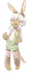 Rule 34 | 1girl, animal ears, arm up, azuki akizuki, barefoot, blush stickers, brown eyes, casual, contemporary, dog tail, full body, furry, furry female, hand in pocket, hood, hoodie, jacket, leggings, leggings under shorts, made in abyss, nanachi (made in abyss), open mouth, pantyhose, pantyhose under shorts, pink pantyhose, pink shirt, print legwear, rabbit ears, shirt, short hair, shorts, silver hair, sleeveless, sleeveless hoodie, sleeveless jacket, sleeveless shirt, smile, solo, tail, unzipped, whiskers, zipper