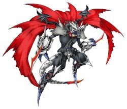 belt cape digimon digimon_(creature) highres saviorhackmon solo wings