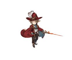 Rule 34 | 10s, 1boy, blue eyes, boots, brown hair, capelet, crying, facial mark, feathers, full body, gloves, granblue fantasy, harvin, harvin, hat, male focus, minaba hideo, official art, pointy ears, solo, sword, transparent background, vermeil, weapon