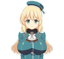 Rule 34 | 10s, 1girl, aqua eyes, atago (kancolle), blonde hair, breasts, bryanz09, hat, kantai collection, large breasts, long hair, looking at viewer, ronaldbryan00, smile, solo