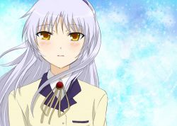 Rule 34 | 10s, 1girl, angel beats!, blazer, kiiroi tori, long hair, school uniform, silver hair, tenshi (angel beats!), yellow eyes