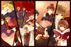Rule 34 | 07th expansion, 4boys, 6+girls, anachronism, bad id, bad pixiv id, black hair, blonde hair, book, brother and sister, brown hair, cellphone, covering with blanket, crown, family, formal, hime cut, italian text, multiple boys, multiple girls, no naku koro ni (series), phone, ponytail, red hair, siblings, silver hair, skirt, suit, thighhighs, time paradox, towa1, translated, umineko no naku koro ni, ushiromiya ange, ushiromiya battler, ushiromiya eva, ushiromiya george, ushiromiya hideyoshi, ushiromiya jessica, ushiromiya krauss, ushiromiya kyrie, ushiromiya maria, ushiromiya natsuhi, ushiromiya rosa, ushiromiya rudolf, aged down