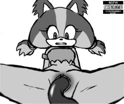 Rule 34 | 1girl, animated, animated gif, erodrunky, furry, sega, simple background, sonic (series), sonic boom (series), sticks the badger, tentacle sex, tentacles, vaginal