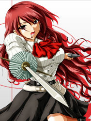 Rule 34 | atlus, kirijou mitsuru, long hair, persona, persona 3, red hair, solo, sword, tanan, weapon