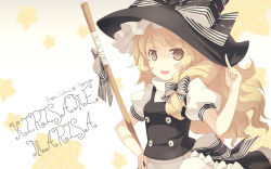 Rule 34 | 1girl, blonde hair, braid, broom, female focus, gradient background, h2so4, hat, highres, kirisame marisa, long hair, skirt, solo, touhou, wallpaper, white background, witch, witch hat, yellow eyes