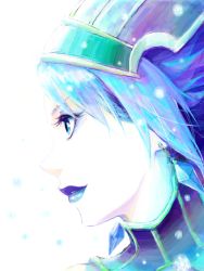 Rule 34 | 10s, blue eyes, blue hair, blue rose (tiger &amp; bunny), close-up, earrings, jewelry, karina lyle, lips, lipstick, makeup, solo, tegaki, tiger &amp; bunny